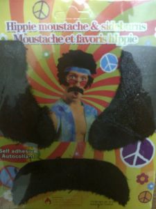 Moustache - Hippie sideburns & moustache